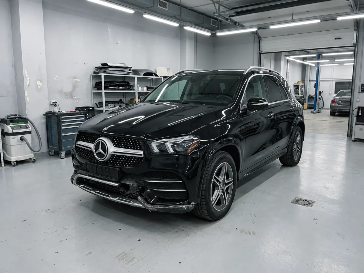 До ремонта — Mercedes-Benz GLE — ремонт и покраска переднего бампера