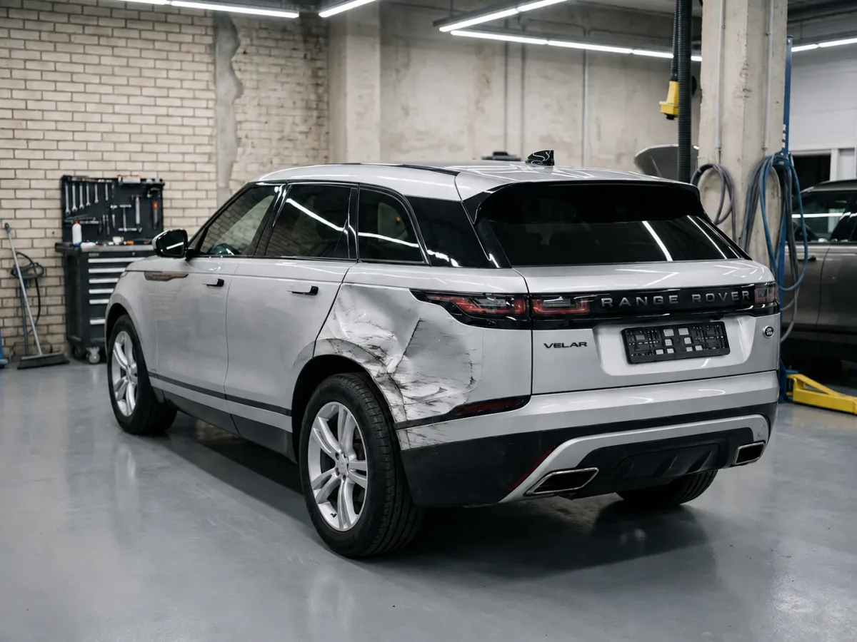 До ремонта — Range Rover Velar — ремонт заднего крыла