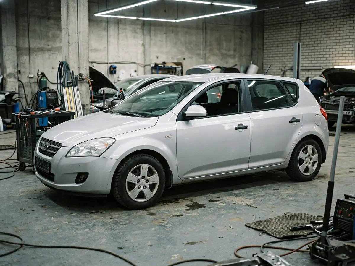Kia Ceed — вмятина на двери без покраски